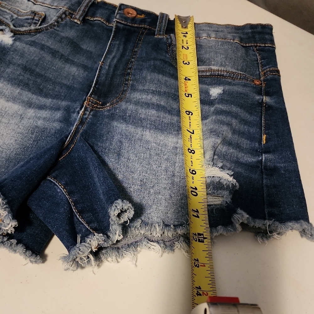 Ariya Blue Distressed Jean Shorts - Picture 6 of 7